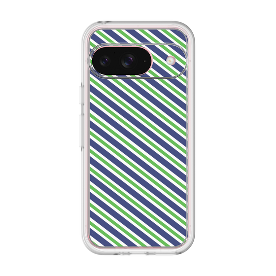 プレミアムパネル［ Small Stripe - Navy × Green ］