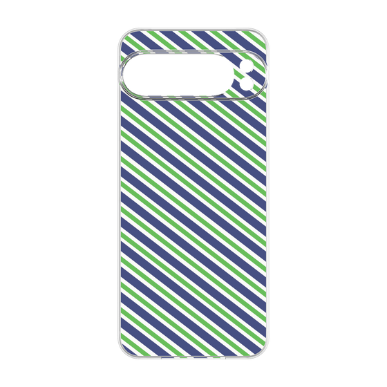 プレミアムパネル［ Small Stripe - Navy × Green ］