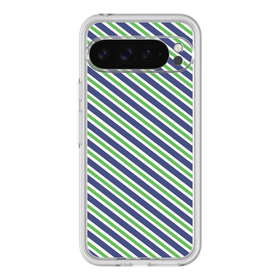 プレミアムパネル［ Small Stripe - Navy × Green ］