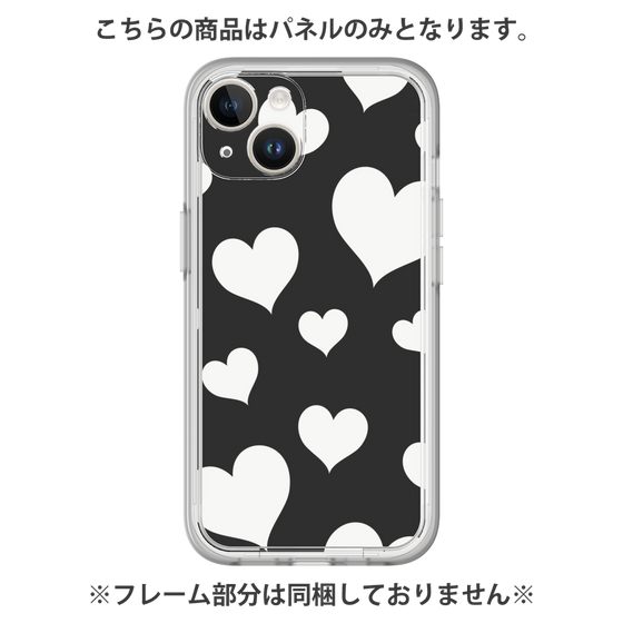プレミアムパネル［ Dot Hearts - Black ］