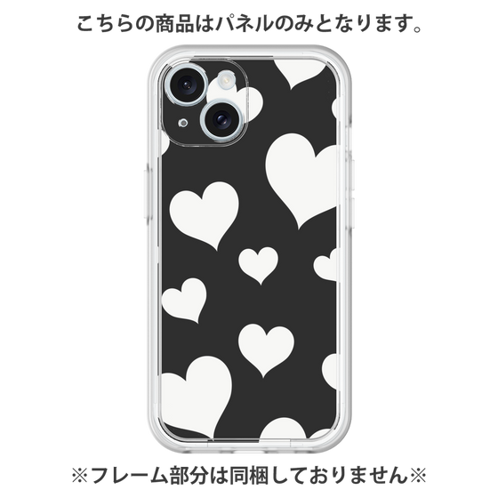 プレミアムパネル［ Dot Hearts - Black ］