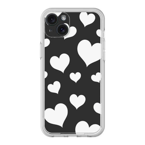 プレミアムパネル［ Dot Hearts - Black ］