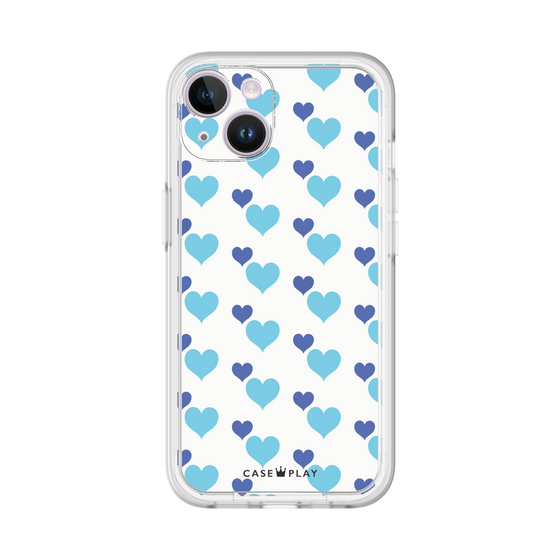 プレミアムパネル［ Stripe Hearts - Blue ］