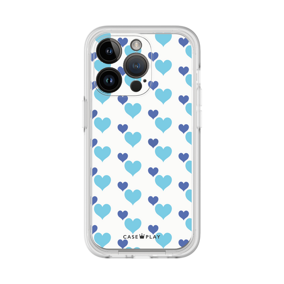プレミアムパネル［ Stripe Hearts - Blue ］