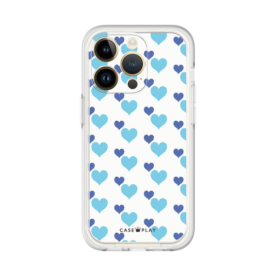 プレミアムパネル［ Stripe Hearts - Blue ］
