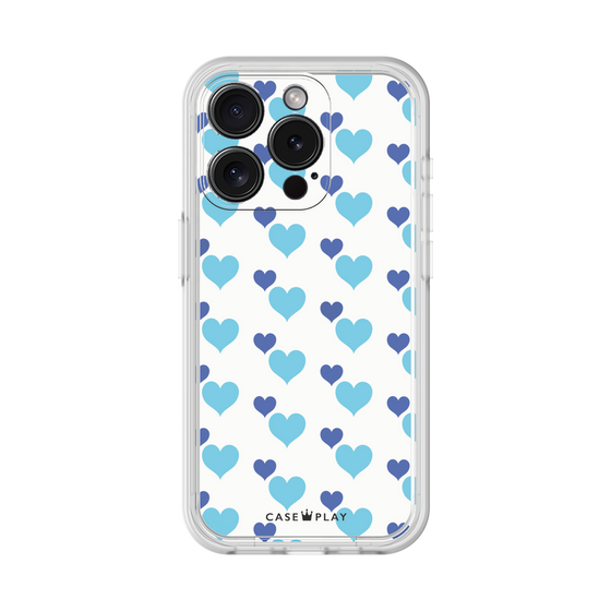 プレミアムパネル［ Stripe Hearts - Blue ］
