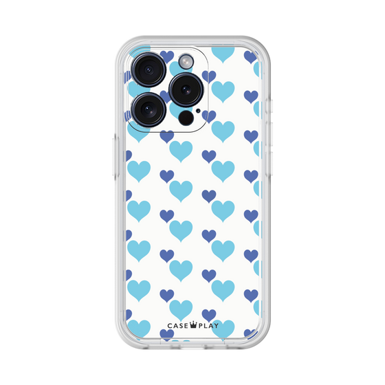 プレミアムパネル［ Stripe Hearts - Blue ］