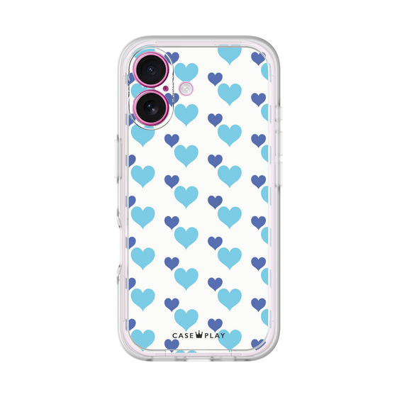 プレミアムパネル［ Stripe Hearts - Blue ］