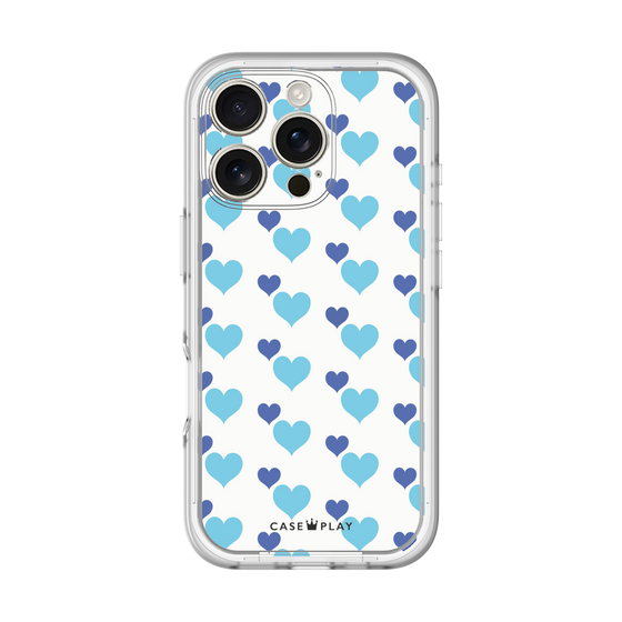 プレミアムパネル［ Stripe Hearts - Blue ］
