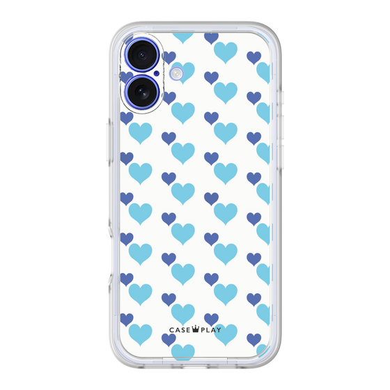 プレミアムパネル［ Stripe Hearts - Blue ］