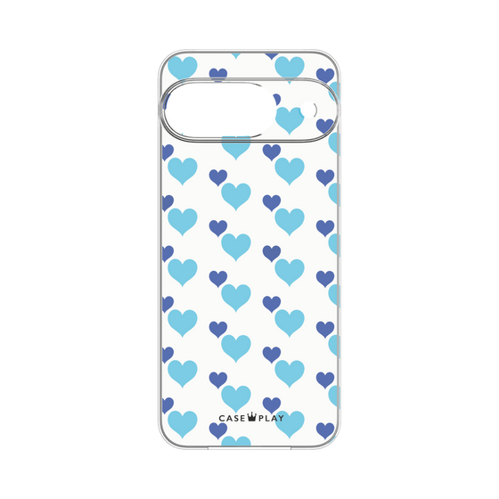 プレミアムパネル［ Stripe Hearts - Blue ］
