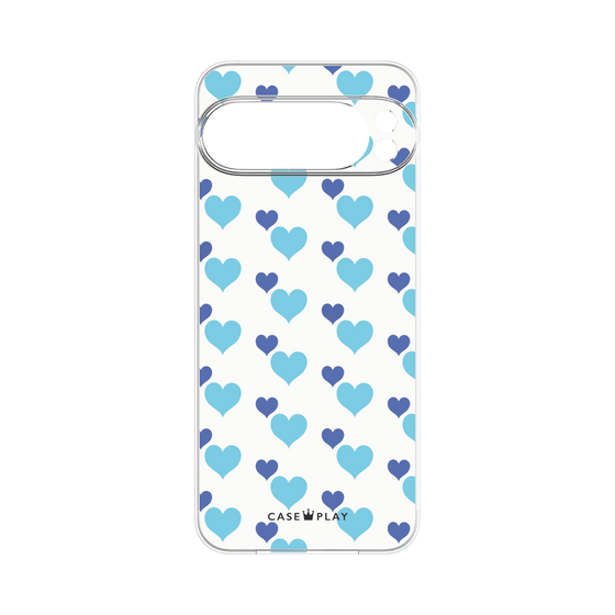 プレミアムパネル［ Stripe Hearts - Blue ］