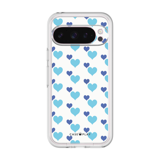 プレミアムパネル［ Stripe Hearts - Blue ］