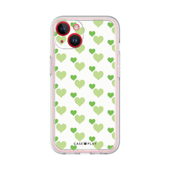 プレミアムパネル［ Stripe Hearts - Green ］