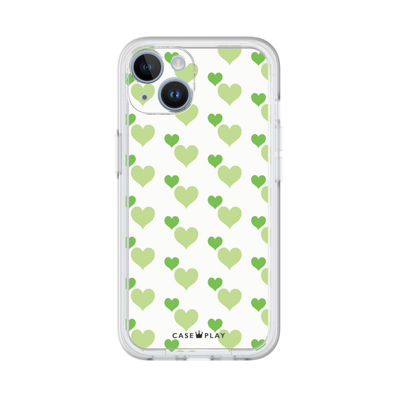 プレミアムパネル［ Stripe Hearts - Green ］