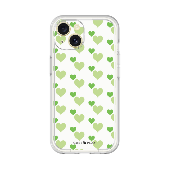 プレミアムパネル［ Stripe Hearts - Green ］