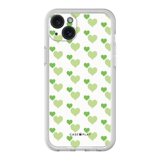 プレミアムパネル［ Stripe Hearts - Green ］