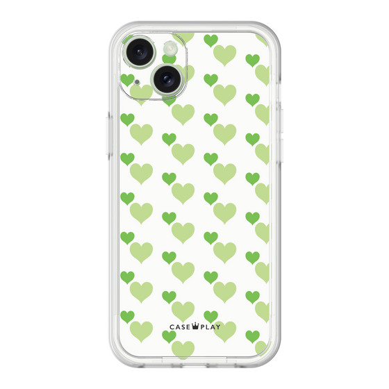 プレミアムパネル［ Stripe Hearts - Green ］