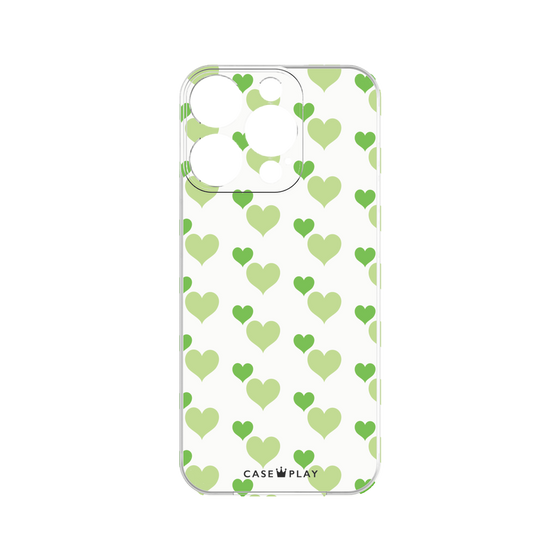 プレミアムパネル［ Stripe Hearts - Green ］