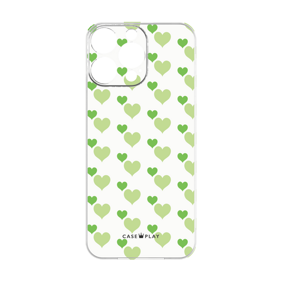 プレミアムパネル［ Stripe Hearts - Green ］