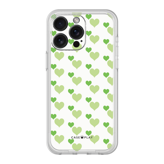 プレミアムパネル［ Stripe Hearts - Green ］