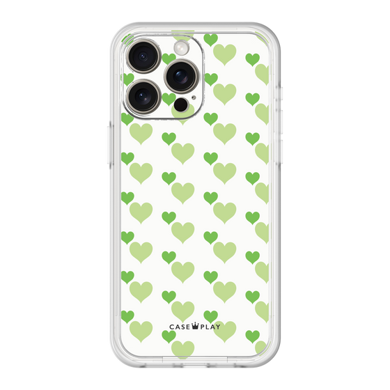 プレミアムパネル［ Stripe Hearts - Green ］