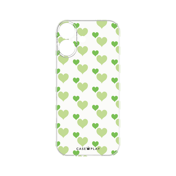 プレミアムパネル［ Stripe Hearts - Green ］