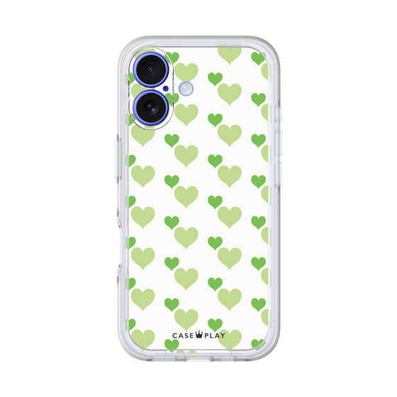 プレミアムパネル［ Stripe Hearts - Green ］
