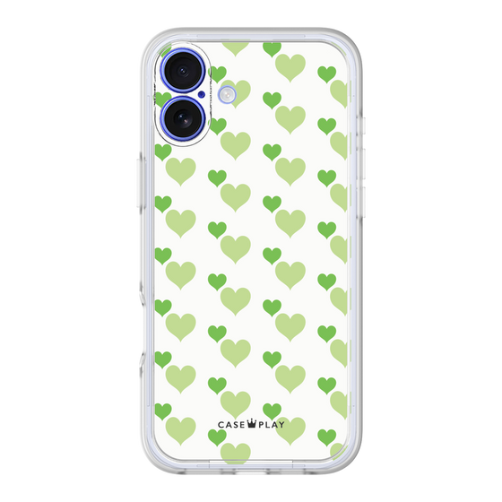 プレミアムパネル［ Stripe Hearts - Green ］