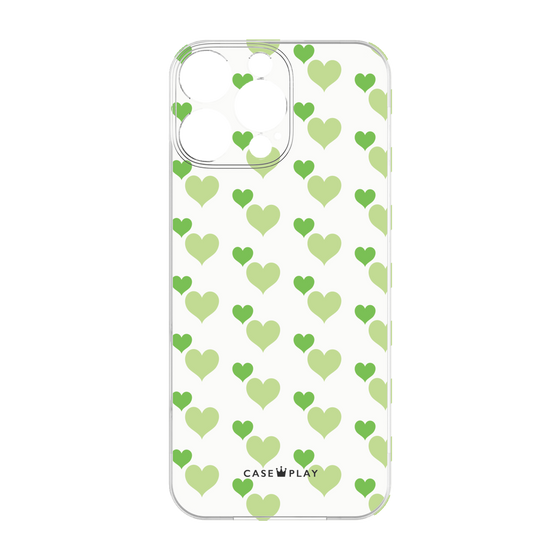 プレミアムパネル［ Stripe Hearts - Green ］