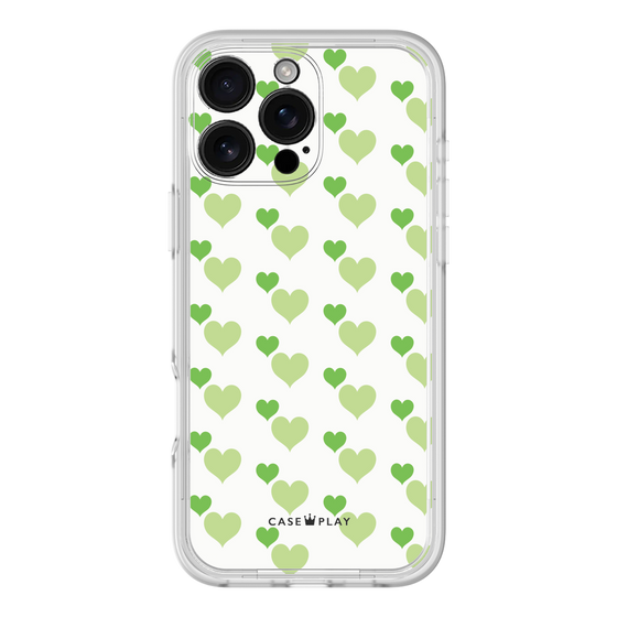 プレミアムパネル［ Stripe Hearts - Green ］