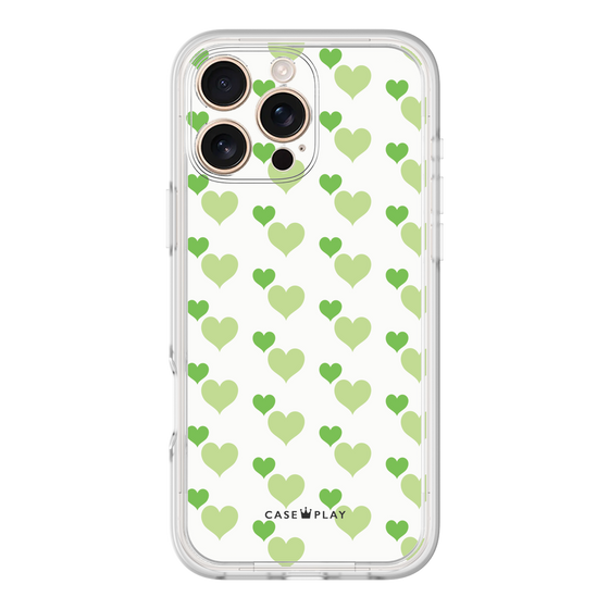 プレミアムパネル［ Stripe Hearts - Green ］