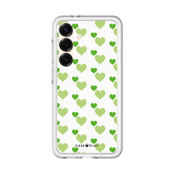 プレミアムパネル［ Stripe Hearts - Green ］