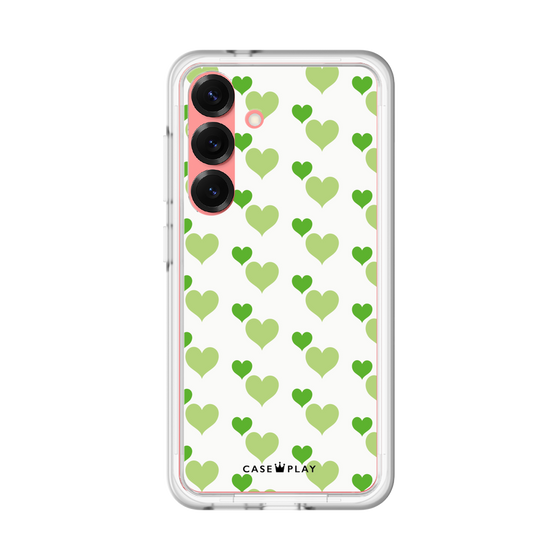 プレミアムパネル［ Stripe Hearts - Green ］
