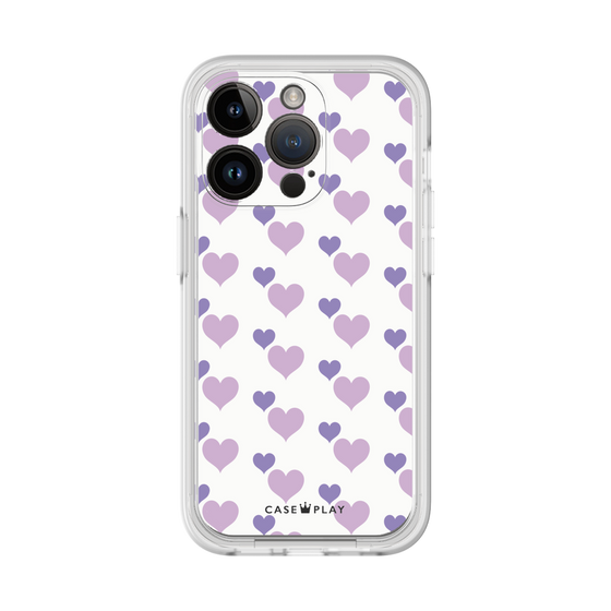 プレミアムパネル［ Stripe Hearts - Purple ］