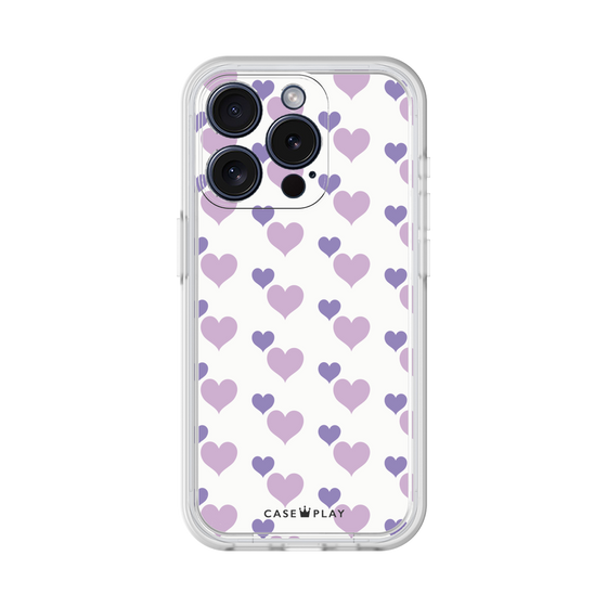プレミアムパネル［ Stripe Hearts - Purple ］
