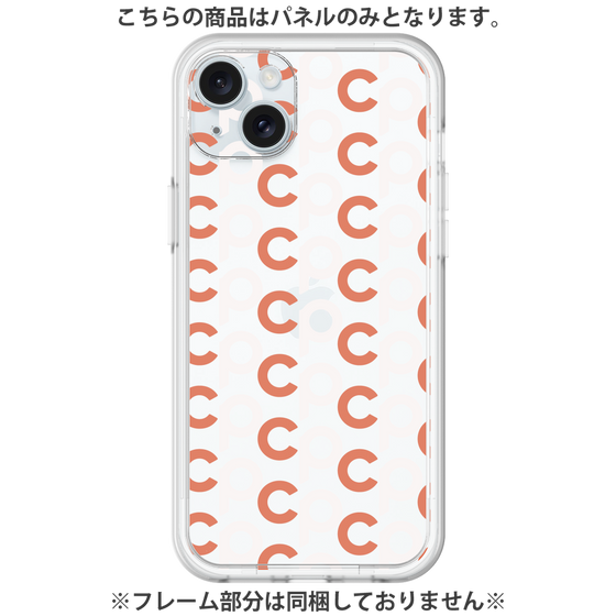 プレミアムパネル［ オリジナル - CASEPLAYイニシャル総柄 - オレンジ ］