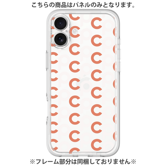 プレミアムパネル［ オリジナル - CASEPLAYイニシャル総柄 - オレンジ ］