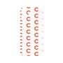 プレミアムパネル［ オリジナル - CASEPLAYイニシャル総柄 - オレンジ ］