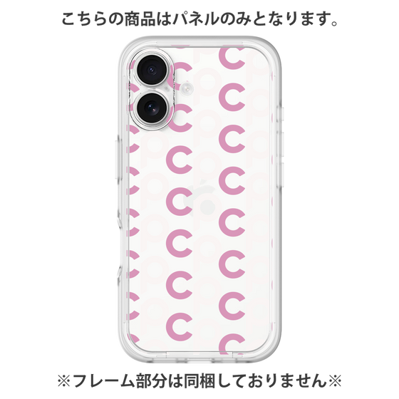 プレミアムパネル［ オリジナル - CASEPLAYイニシャル総柄 - ピンク ］