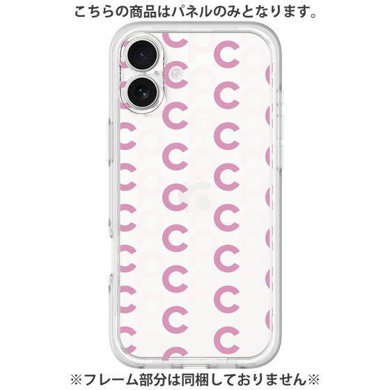プレミアムパネル［ オリジナル - CASEPLAYイニシャル総柄 - ピンク ］