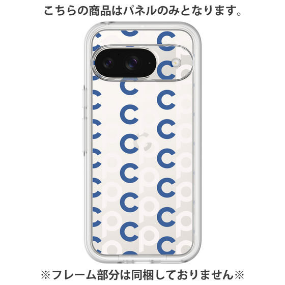 プレミアムパネル［ オリジナル - CASEPLAYイニシャル総柄 - ネイビー ］