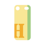 プレミアムパネル［ オリジナル - initial color line - H yellow ］