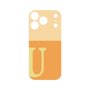 プレミアムパネル［ オリジナル - initial two tone - U orange ］