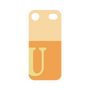プレミアムパネル［ オリジナル - initial two tone - U orange ］