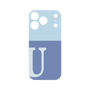 プレミアムパネル［ オリジナル - initial two tone - U blue ］