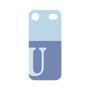 プレミアムパネル［ オリジナル - initial two tone - U blue ］