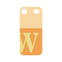 プレミアムパネル［ オリジナル - initial two tone - W orange ］