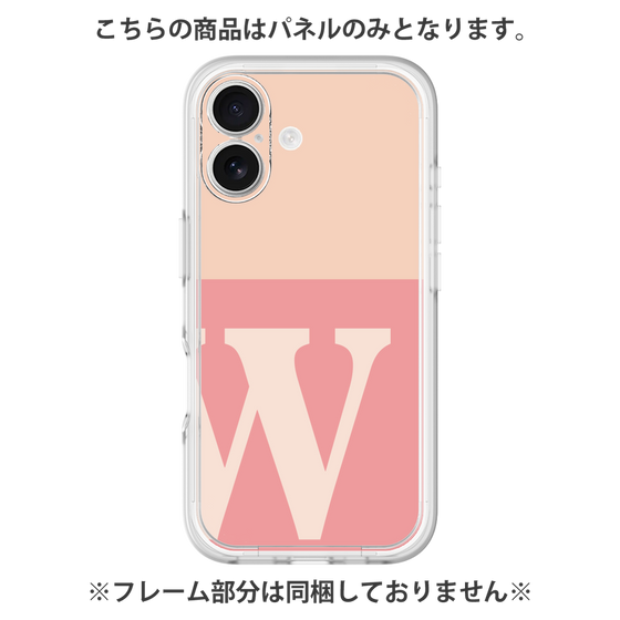 プレミアムパネル［ オリジナル - initial two tone - W pink ］