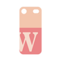 プレミアムパネル［ オリジナル - initial two tone - W pink ］
